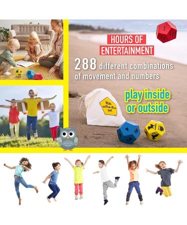 Covelico Kids Exercise Dice | Movement Games for Active Play | Physical Education Equipment for Fun Workouts - Buy Online on SooperMarket.com
