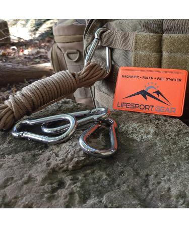 4 Pack 3-inch Marine Grade 316 Stainless Steel Carabiner Clips for Gym and Outdoor Activities - Buy Online on SooperMarket.com