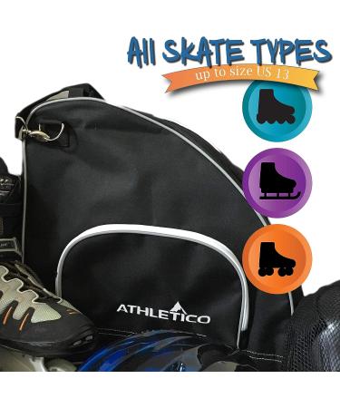 Athletico Skate Bag with Large Blade Cover - Black - Buy Online on SooperMarket.com