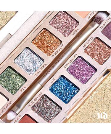 Urban Decay Stoned Vibes Eyeshadow Palette - 12 Shimmer + Matte Shades - Vegan Formula with Tourmaline Crystal - Gift Set with Mirror & Brush - Buy Online on SooperMarket.com