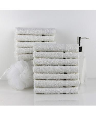 1888 Mills Durability Bleach Safe Microfiber Alternative 24-Piece Utility Washcloth Set - White - Buy Online on SooperMarket.com
