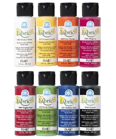 FolkArt Brush on Fabric Acrylic Paint Beginner Set (2-Ounce)