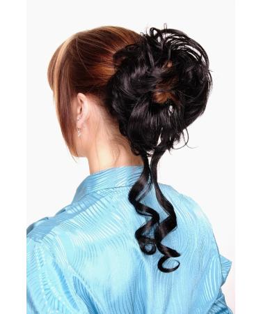 WIG ME UP YZF-3072HT-1 Curly Voluminous Hairpiece with Comb - Black Baroque Style for International Shipping - Buy Online on SooperMarket.com