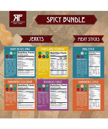 Righteous Felon Spicy Beef Jerky & Beef Stick Variety Pack - Crafted with Gluten Free, High Protein, Low Sugar & Low Calorie Ingredients - Healthy Snack Bundle - Buy Online on SooperMarket.com