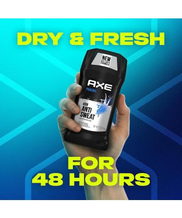 AXE Phoenix Antiperspirant For Men 48H Sweat & Odor Protection Mint & Rosemary Stay Dry For 48H With Men's Deodorant 2.7 oz (Pack of 2) - Buy Online on SooperMarket.com