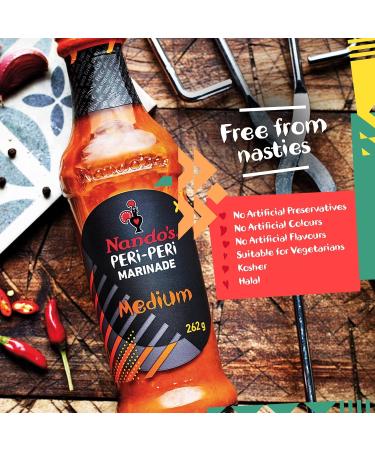 Nando's Medium Marinade 262g - Authentic Peri-Peri Flavor - Pack of 1 - Buy Online on SooperMarket.com