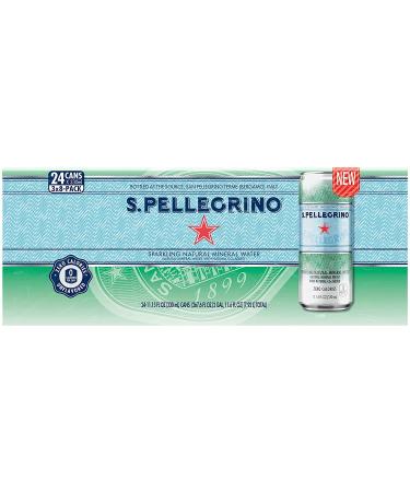 S.Pellegrino Sparkling Natural Mineral Water 11.15 Fl. Oz - Pack of 24 - Buy Online on SooperMarket.com
