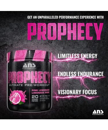 ANS Performance Prophecy Pre Workout Powder (20 servings 14.5 oz) Gluten Free Pre-Workout Formula - Energy & Strength - Sugar Free- Increase Power & Workout Volume (Pink Lemonade) - Buy Online on SooperMarket.com