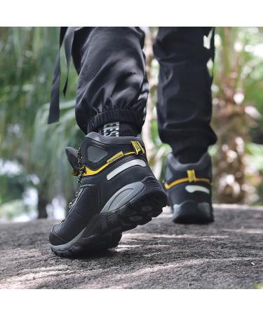 GRITION Men's Waterproof Hiking Boots - Lightweight Ankle High Outdoor Shoes 10.5 Yellow - Buy Online on SooperMarket.com