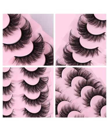 Ruairie 20MM 8D Dramatic Fluffy False Eyelashes Pack - 7 Pairs Wispy Cat Eye & Fox Eye Lashes - Buy Online on SooperMarket.com