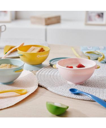 Buy Badabulle Set of 3 Funcolors Bowls with Lid & Non-Slip Suction Cup - 330ml Porridge Bowls for Kids | International Shipping - Buy Online on SooperMarket.com