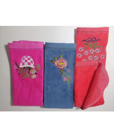 GEORGIABAGS 100% Cotton Velour Fingertip Towel Set (3 Pack) - Super Soft Bamboo & Cotton Hand Towels - Extra-Absorbent Small Finger Tip Towels for Bathroom, Guests & Gifts - Buy Online on SooperMarket.com
