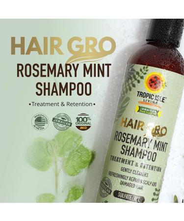Tropic Isle Living Rosemary Mint Shampoo 8 oz - Nourishing Gentle Cleanser for All Hair Types Cruelty-Free Sulfate-Free - Buy Online on SooperMarket.com