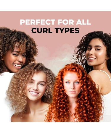 Lily England Curly Hair Brush for Pain-Free Detangling & Styling - Ideal for 3c to 4c Curly Hair - Flexible Bristles for Wet & Dry Hair - Rose Gold - Buy Online on SooperMarket.com