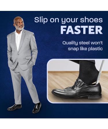Velette Metal Shoe Horn - Long Shoehorn Helper for Seniors, Men, Women, and Kids - Ideal for Boots and Shoes - Buy Online on SooperMarket.com