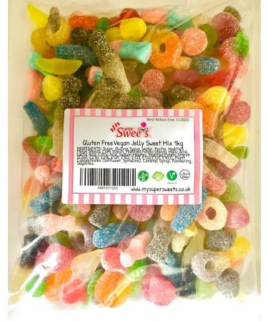 Super Sweets Gluten Free Vegan Jelly Sweet Assortment 1kg - Buy Online on SooperMarket.com
