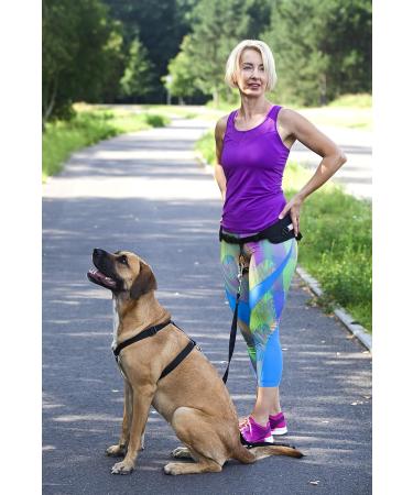 DINGO Canicross Belt 4-in-1 | Universal Adjustable Hands-Free Dog Walking Belt | Reflective Multifunctional | Running Sports Jogging Training | Black Waist Belt (12780-2) - Buy Online on SooperMarket.com
