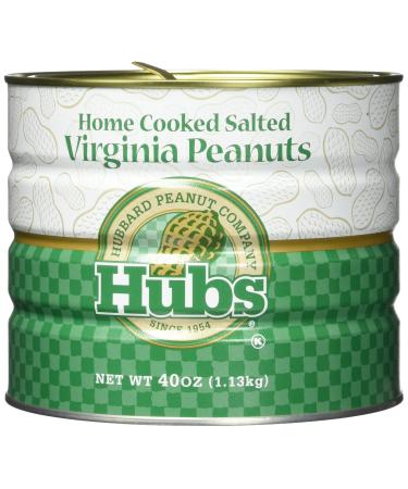 Hubs Salted Virginia Peanuts 2 Pack of 40oz Cans