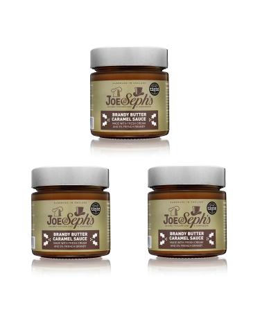 Joe & Sephs Brandy Butter Caramel Sauce (3x230g) |1 Star Great Taste Award caramel drizzle ice cream sauce caramel sauce for coffee vegetarian home baking cakes Christmas Caramel Syrup Brandy Butter Caramel 3x230g
