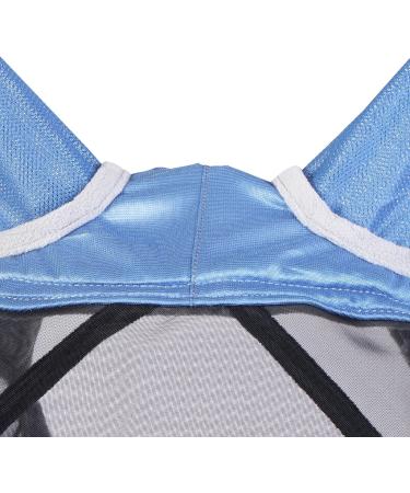 Harrison Howard Caremaster Pro Luminous Horse Fly Mask - Large Eye Space Long Nose & Ears UV Protection for Horses - Voodoo Blue | Shop Internationally - Buy Online on SooperMarket.com