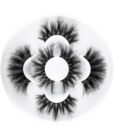 Shop 25mm 3D Mink Lashes | Full Volume Fluffy & Dramatic Eyelash Extensions - Cruelty-Free Siberian Mink - Buy Online on SooperMarket.com