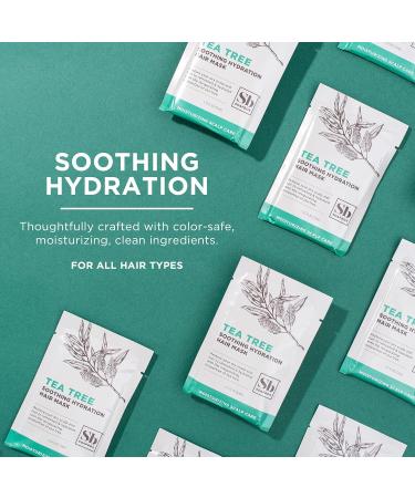 Tea Tree Hydration Hair Mask Sachet - Purifying Vegan & Gluten Free - 6 Pack - Paraben & Sulfate Free - Buy Online on SooperMarket.com