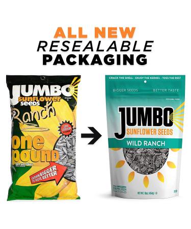 JUMBO SUNFLOWER SEEDS Ranch 16oz - Pack of 6 | Crunchy Snack - Buy Online on SooperMarket.com