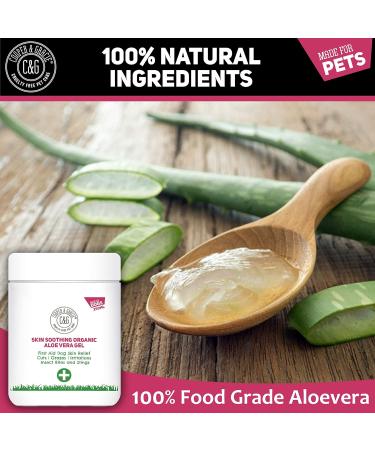 C&G Pets | Skin Soothing Organic Aloe Vera Gel | Food Grade Aloe Vera Vitamins Mineral Amino Acids | Soothes Calms Cools Moisturizes Insect Bitten Scaly Scabby Flabby Skin - Buy Online on SooperMarket.com