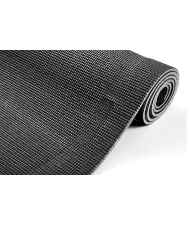 Mind Reader YOGAPVC-BLK Extra Thick Yoga Mat with Carrying Strap - High Density Anti-Tear Black - Buy Online on SooperMarket.com