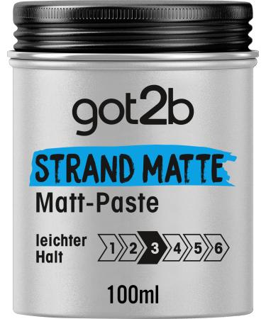 GOT2B Beach Matte Matt paste (100 ml) styling paste for matt surfing looks for strubeling texturing or taming without gluing matt 100 ml (1 Pack)