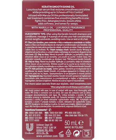 TRESemm Pro Collection Keratin Smooth Shine Oil With Marula Oil 50ml (Pack of 2) 50 ml (Pack of 2) TRESemm Pro Collection Keratin Smooth Shine Oil - Buy Online on SooperMarket.com
