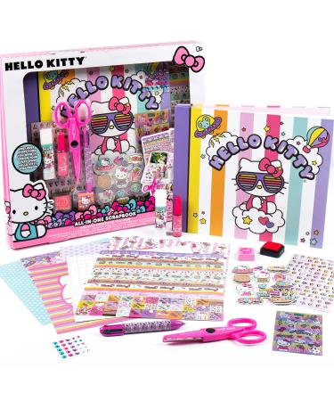 Hello Kitty All-in-One DIY , Design Your Own Scrapbook with Over 250 Scrapbooking Essentials, Great Hello Kitty Toys for Weekend Activity, Photo & Keepsake Album for Kids Ages 5, 6, 7, 8, 9