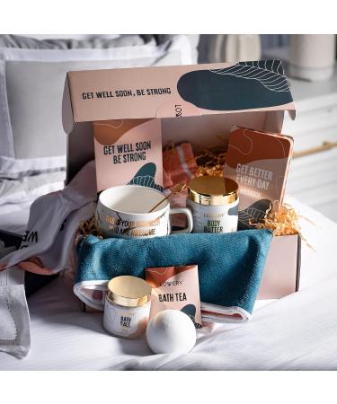 Get Well Soon Care Package for Women - 13pc Sympathy Spa Kit Gift Basket with Throw Blanket and Diary - Self Care Gifts for Women - Buy Online on SooperMarket.com