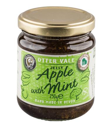 Otter Vale Apple with Mint Jelly appley and minty hand-made in Devon gluten-free 250 g glass jar