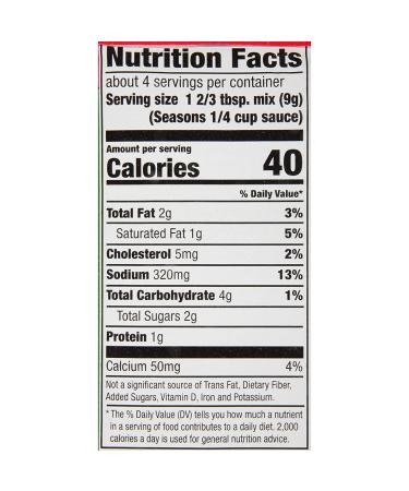 McCormick Creamy Garlic Alfredo Sauce Mix 1.25 oz - Pack of 12 - Buy Online on SooperMarket.com