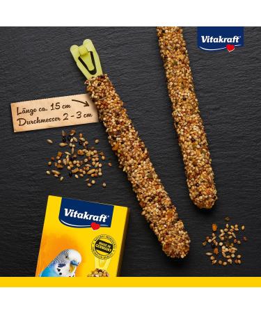 Vitakraft Budgie Crackers & Nibble Sticks - Apricot & Fig Flavor Sugar-Free Beak Care (60g) - Buy Online on SooperMarket.com
