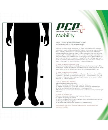 PCP Mobility & Homecare Adjustable Cane Aluminum Offset Handle with Wirst Strap Paisley Pattern - Buy Online on SooperMarket.com