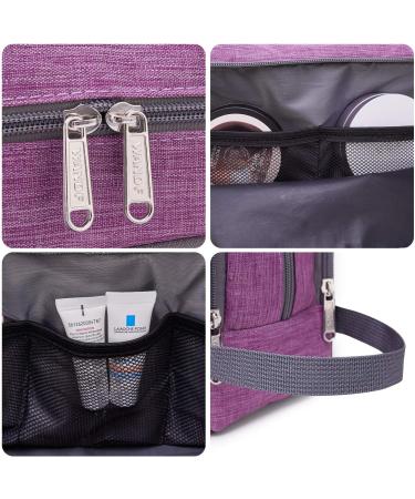 WANDF Toiletry Bag Water-Resistant Nylon Travel Wash Bag Lightweight Dopp Kit for Men and Women (A-Light Purple) - Buy Online on SooperMarket.com