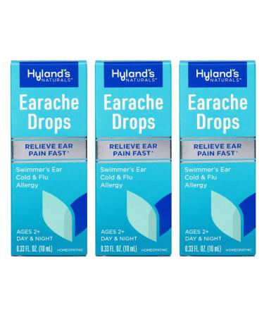 Ear Drops for Swimmers Ear Hyland's Earache Drops for clogged ears (3-Pack)