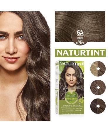 Naturtint Permanent Hair Color 6A Dark Ash Blonde - Ammonia-Free, Vegan, Cruelty-Free | Up to 100% Gray Coverage | Long-Lasting Results - Buy Online on SooperMarket.com