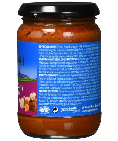 Rajah Tikka Curry Paste - Sharp Spice Paste for Meat Fish & Vegetables - 3 Pack (3 x 300g) - Authentic English Tikka Flavor - Buy Online on SooperMarket.com