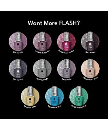 Red Carpet Manicure Flash Glitter Gel Polish | Infused with Vitamin A & Biotin | I'm Made To Sparkle | Mauve Pink Glitter Nail Gel Colour | 0.3 Fl. Oz. - Buy Online on SooperMarket.com