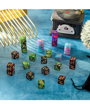 48-Piece Dice Counters Token Set with Storage Bags - Loyalty Dice for MTG CCG Card Gaming - 4 Styles - Buy Online on SooperMarket.com