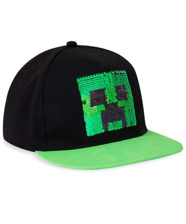 Minecraft hat for children cap boy |With logo black and pixelated green grid |Accessories that offers the best mutple boys |From 3 years (multi -colored) (multi -colored)