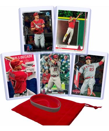 Mike Trout (5) Assorted Baseball Cards Bundle - Los Angeles Angels of Anaheim Trading Cards