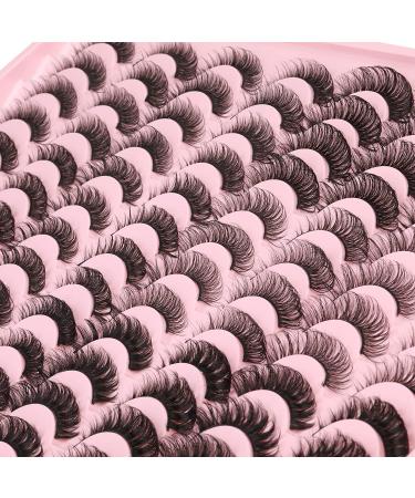 WIWOSEO 3D Faux Mink False Eyelashes - Russian Strip Lashes, 6 Styles, 15-18MM, 48 Pairs - Buy Online on SooperMarket.com