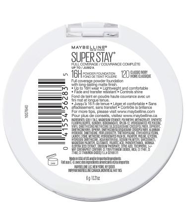 Maybelline Super Stay Full Coverage Powder Foundation - Classic Ivory, 16-Hour Wear - Buy Online on SooperMarket.com