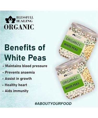 Blessfull Healing Organice White PEAS 1 lb (453 Gram) - Buy Online on SooperMarket.com