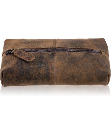 KomalC Leather Zip-Lock Cosmetic Makeup Pouch Bag Pen Pencil Case - SALE | Shop Now! - Buy Online on SooperMarket.com