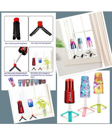 Blue Cup Drying Stander Holder for DIY Glitter Epoxy Tumblers - Cup Turner Rack Spinner Machine Kit - Buy Online on SooperMarket.com